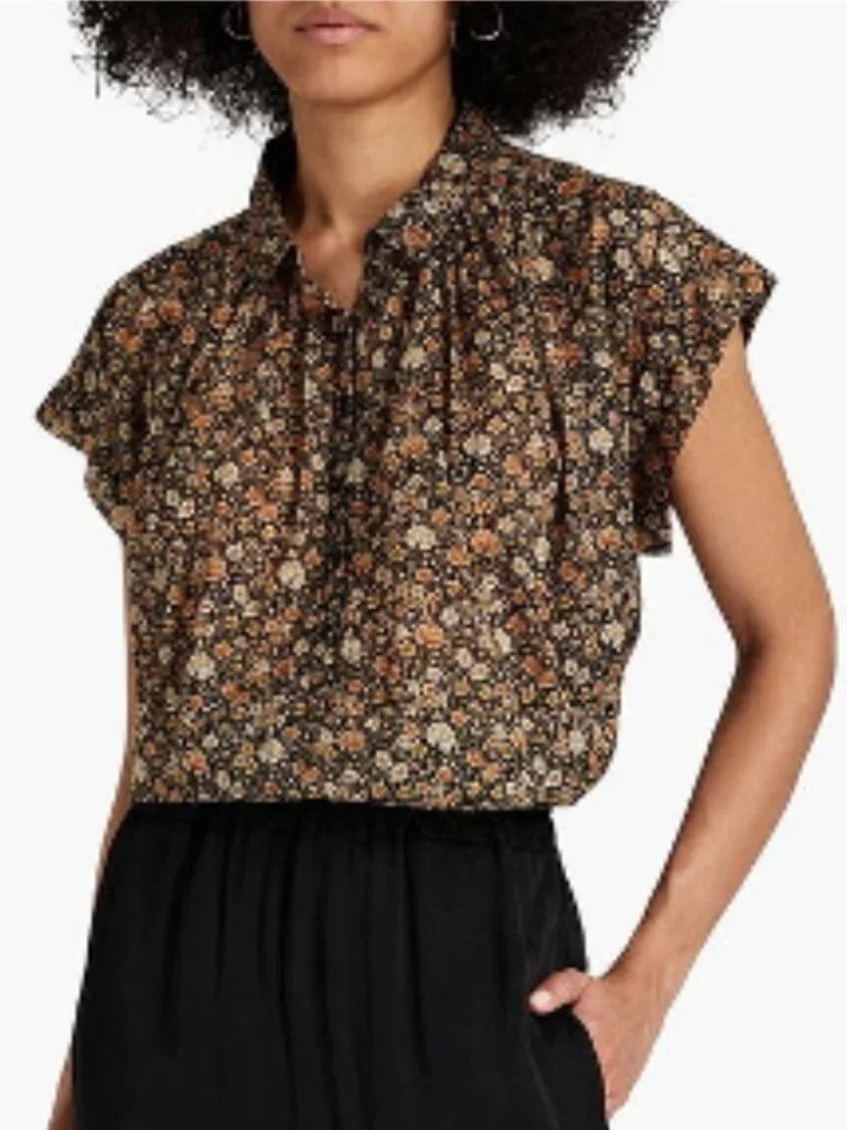 Nili Lotan Normandy Top In Floral Medium